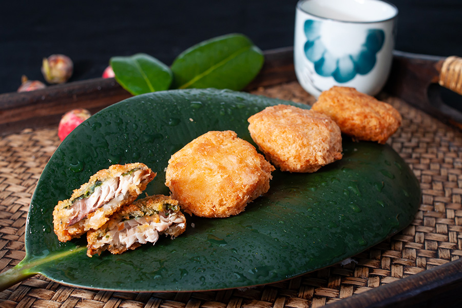 Kangle Zhi Duoxian - Purple Perilla Pod Fish Cake